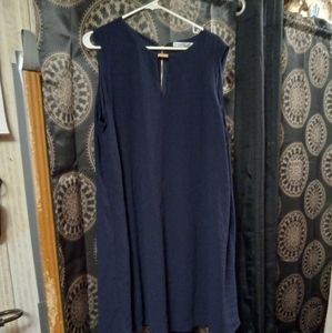 Womens Navy Blue zipper dress